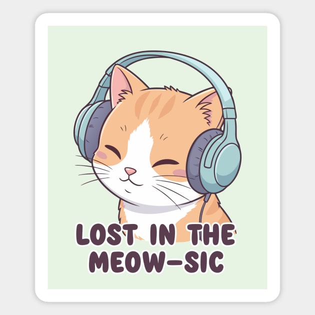 Lost in the meow-sic Magnet by CreativeSage